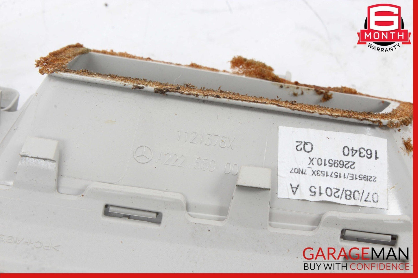 14-17 Mercedes W222 S550 S600 S550e Front A/C Dashboard Trim Cover Gray OEM