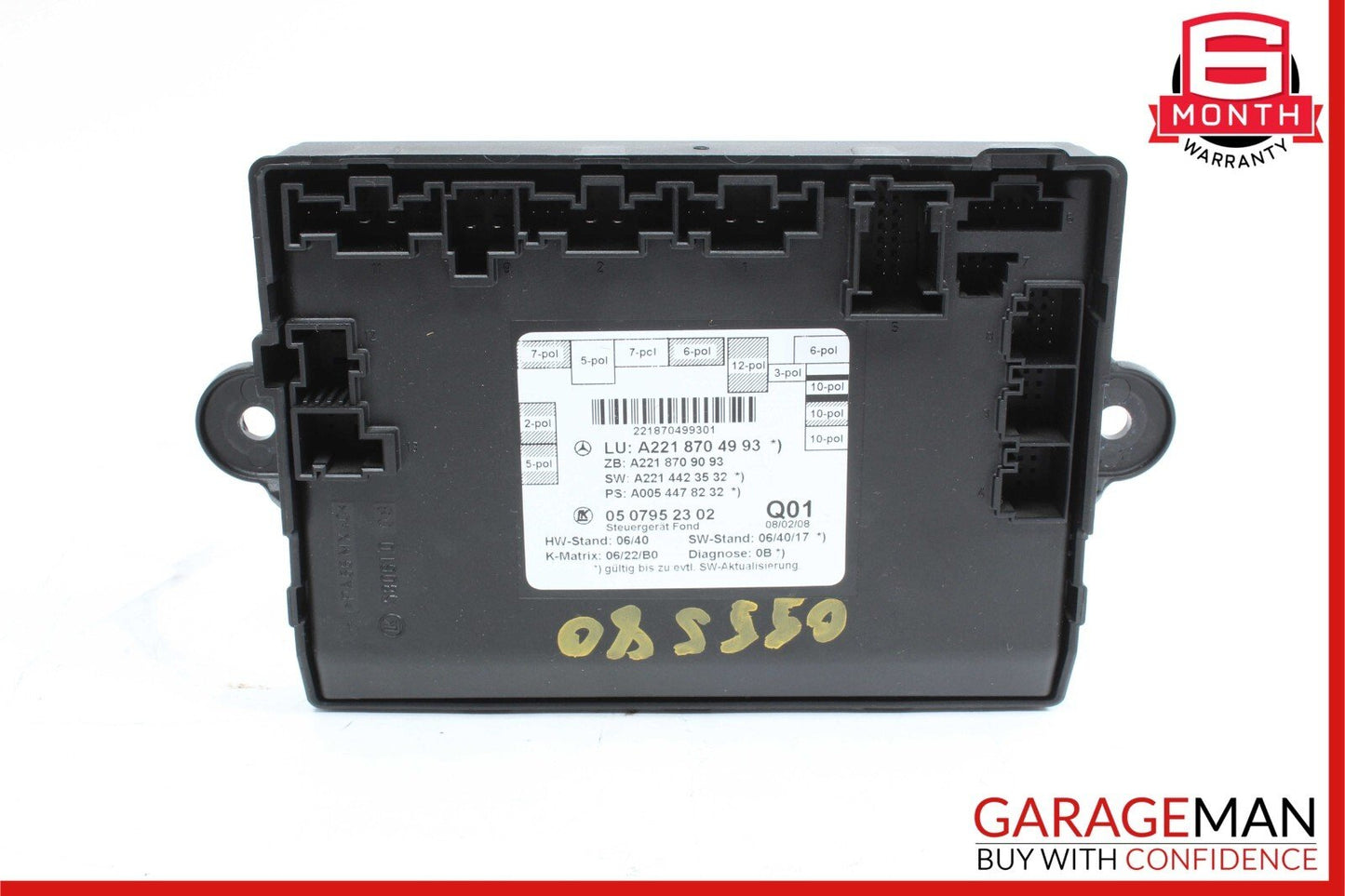 07-13 Mercedes W221 S550 S63 AMG Rear Left or Right Door Control Module Unit OEM