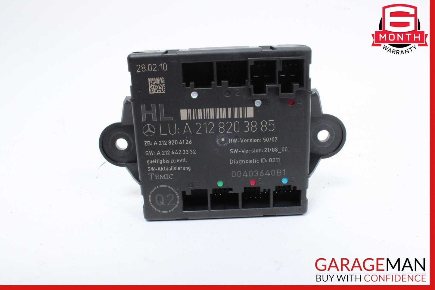 08-18 Mercedes W212 E350 C300 CLS550 Rear Left Side Door Control Module OEM