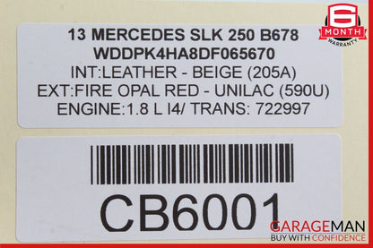12-20 Mercedes W117 CLA250 SLK350 SLK250 Hand Parking Brake Control Module