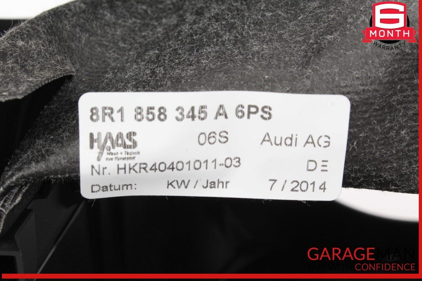 14-17 Audi SQ5 Steering Column Cover Trim Panel Black 8R1858345A OEM