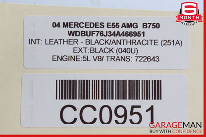 03-09 Mercedes W211 E55 AMG E550 Front Right Passenger Door Control Module OEM