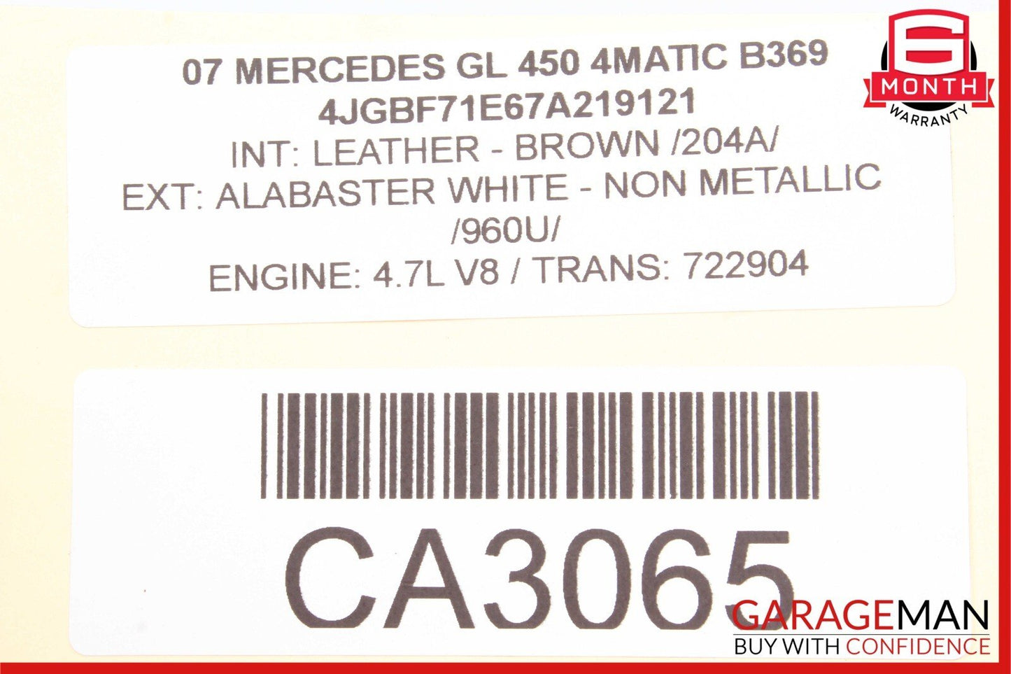 06-13 Mercedes X164 GL450 4MATIC Front Right Side Door Control Module Unit OEM