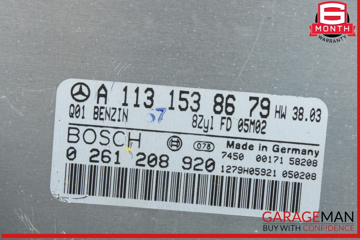 03-06 Mercedes W220 S430 Engine Control Module Unit ECM ECU 1131538679 OEM