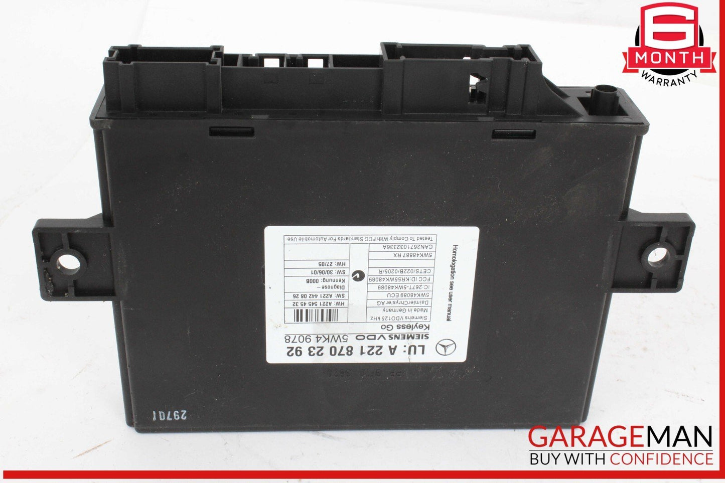 07-10 Mercedes W221 S550 S400 Keyless Go Control Module 2218702392 OEM