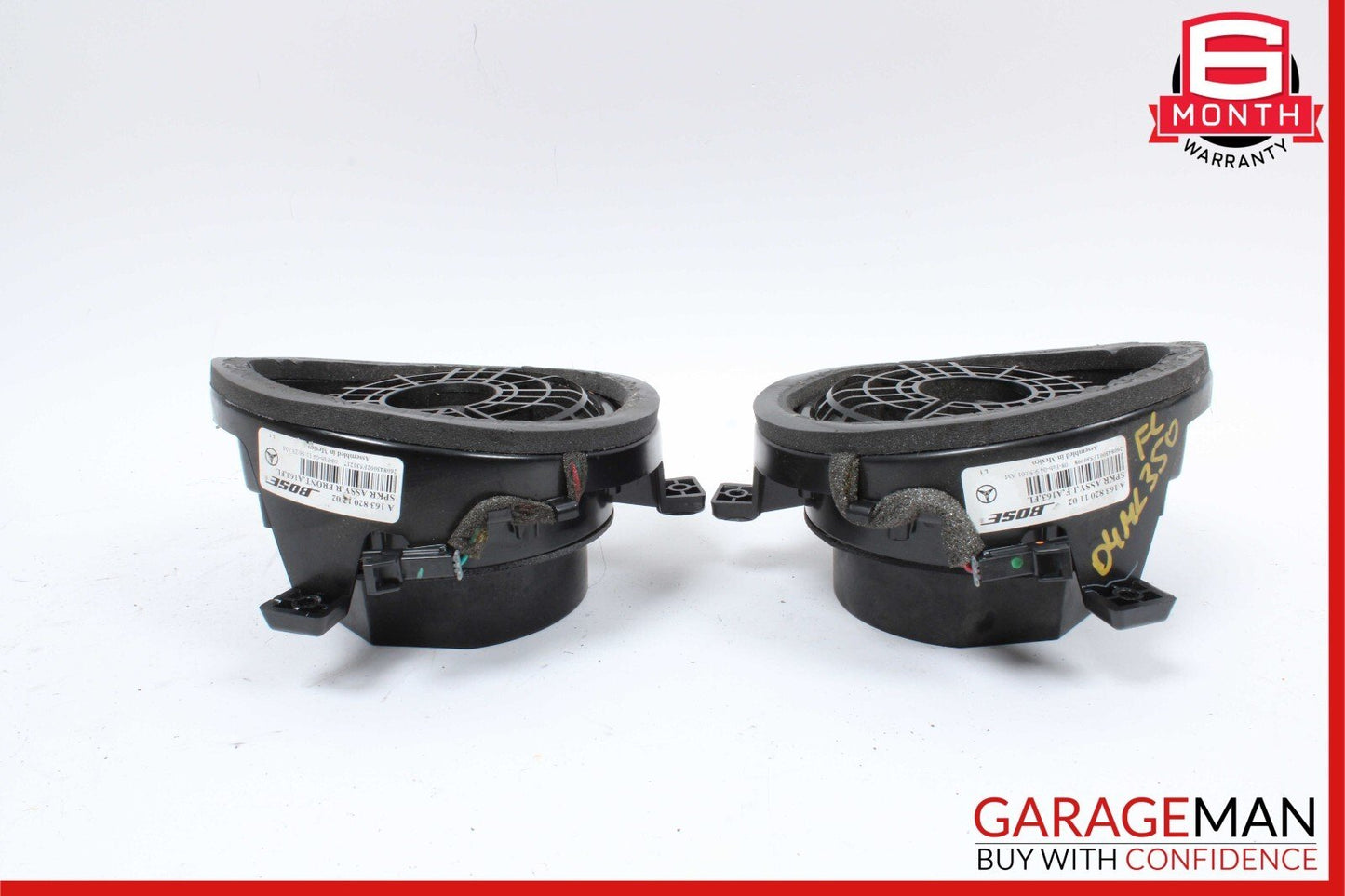 02-05 Mercedes W163 ML350 Front Right & Left Bose Audio Sound Speaker Set of 2