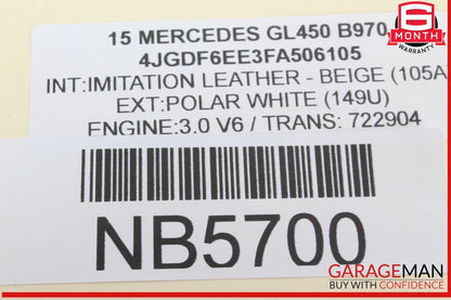 12-19 Mercedes X166 GL450 ML400 GLE350 Rear Left Side Door Control Module Unit