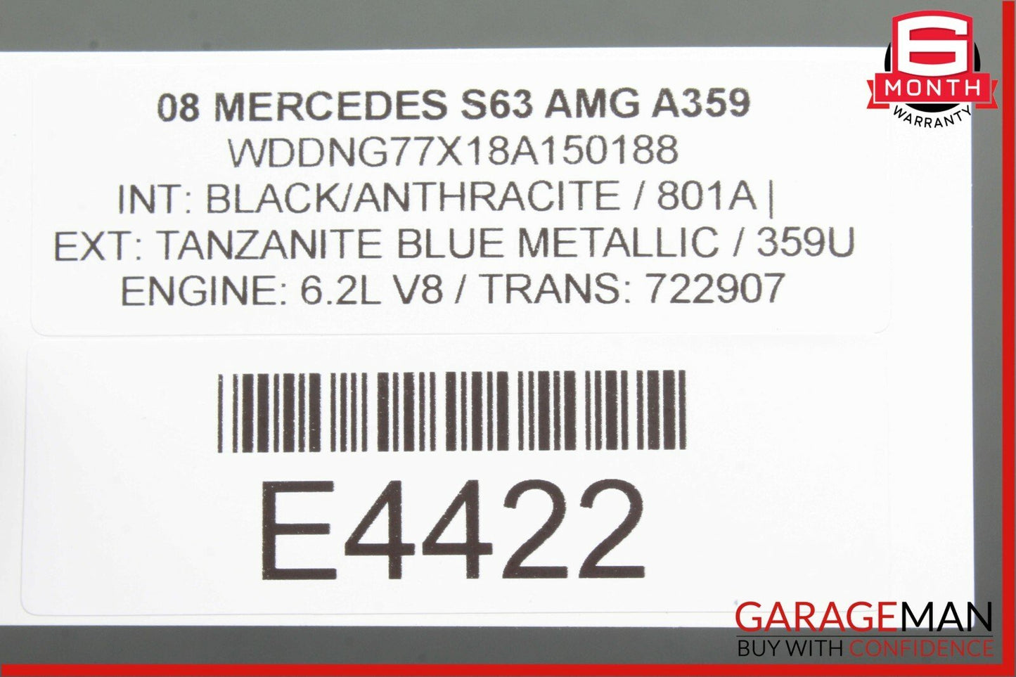 07-13 Mercedes W221 S63 AMG Front Right Under Seat Control Unit OEM