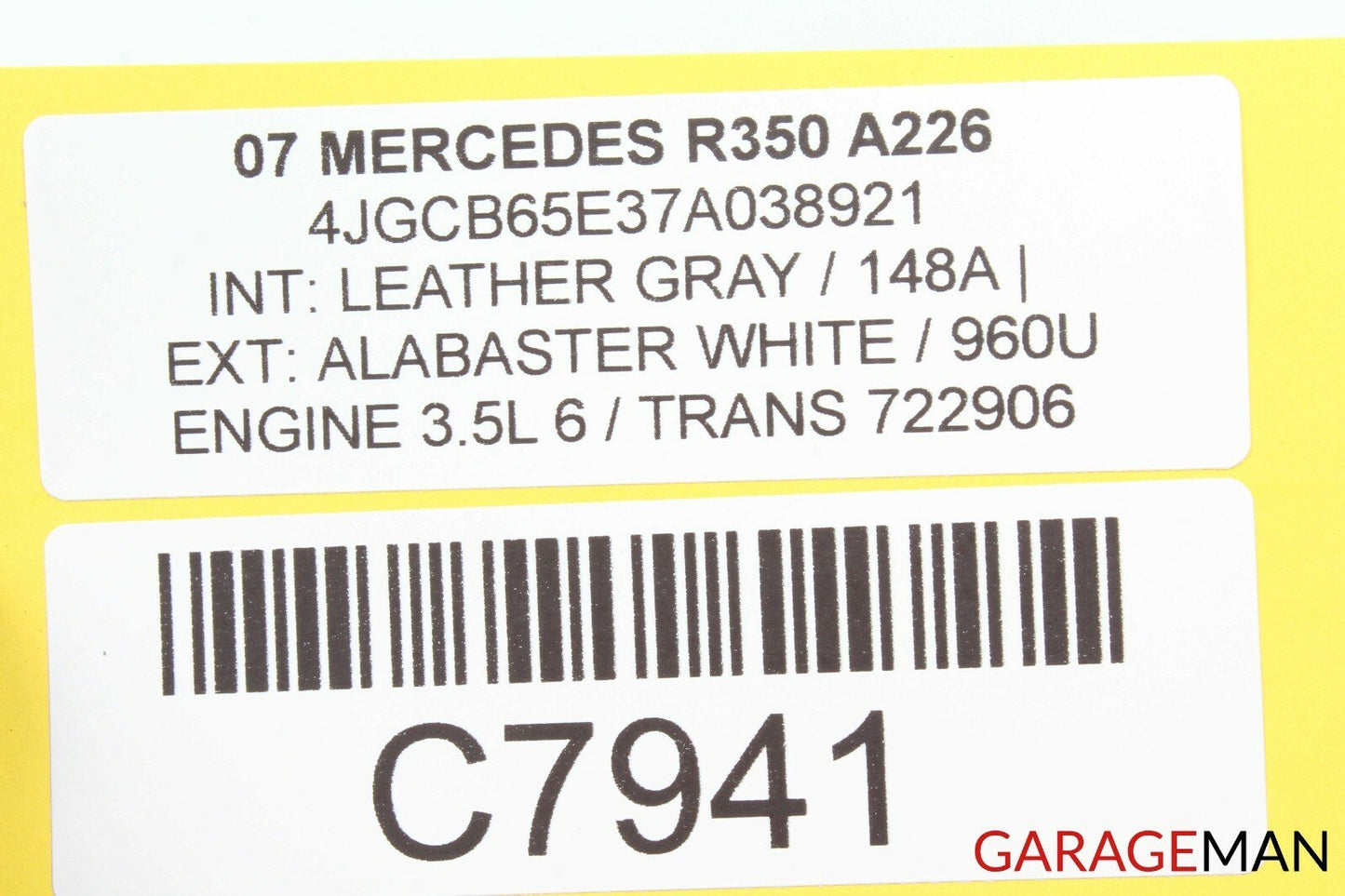06-10 MERCEDES W251 R350 FRONT LEFT SIDE MIRROR DOOR REAR VIEW WHITE OEM