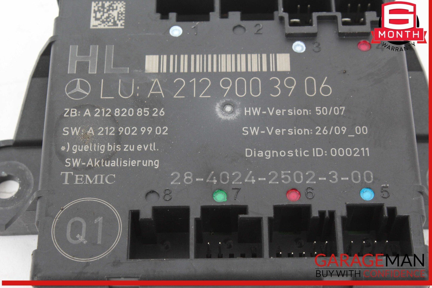 08-18 Mercedes W212 E550 C300 CLS550 Rear Left Side Door Control Module OEM