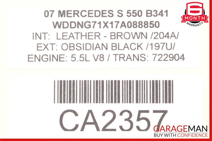 07-13 Mercedes W221 S550 S400 S350 Rear Right or Left Door Control Module Unit