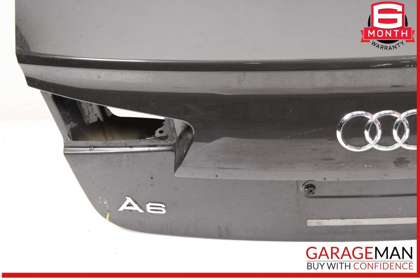 12-18 Audi A6 S6 Trunk Lid Panel Assembly Black OEM