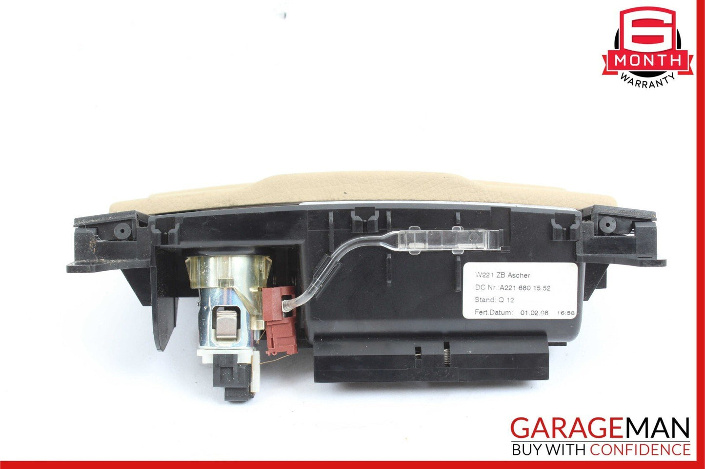 07-09 Mercedes W221 S550 S450 Ash Tray Ashtray Lighter Trim Black 2216801552 OEM