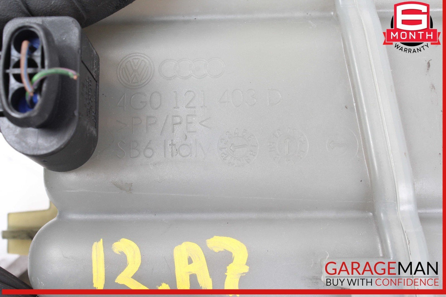 12-18 Audi A7 Coolant Radiator Overflow Expansion Reservoir Tank 4G0121403D OEM