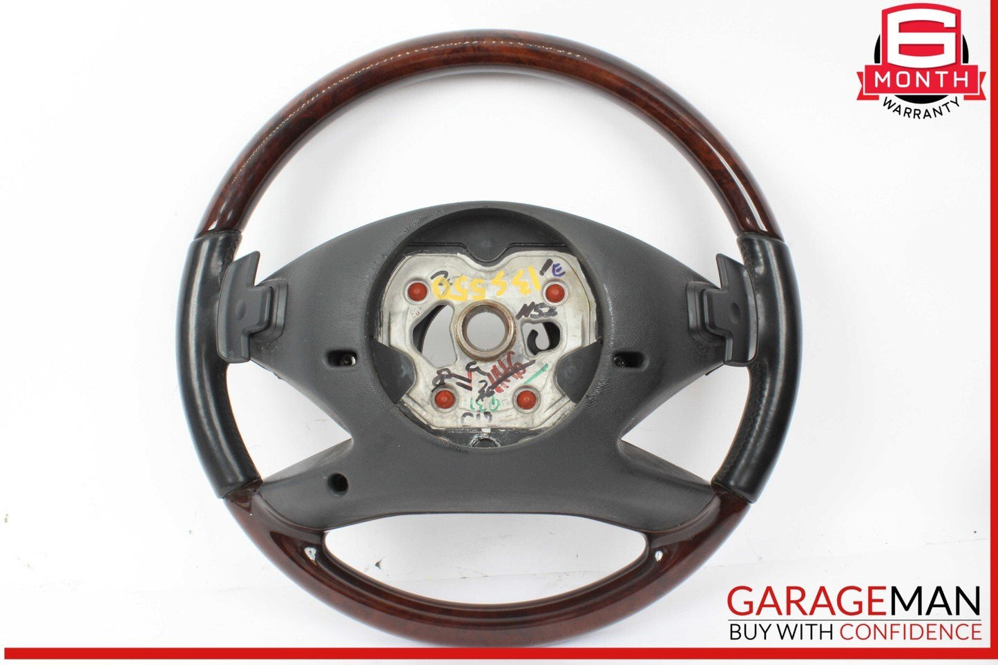 10-14 Mercedes W221 S550 S600 Steering Wheel w/ Paddle Shifters Black Wood OEM