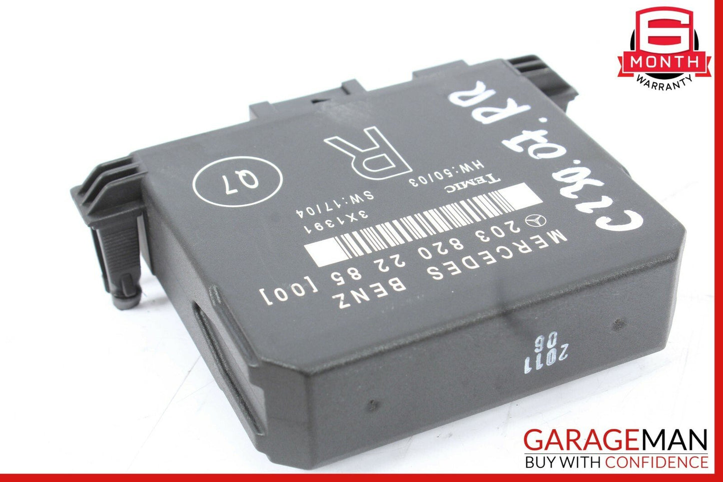 01-07 Mercedes W203 C230 C350 Rear Right Passenger Side Door Control Module Unit