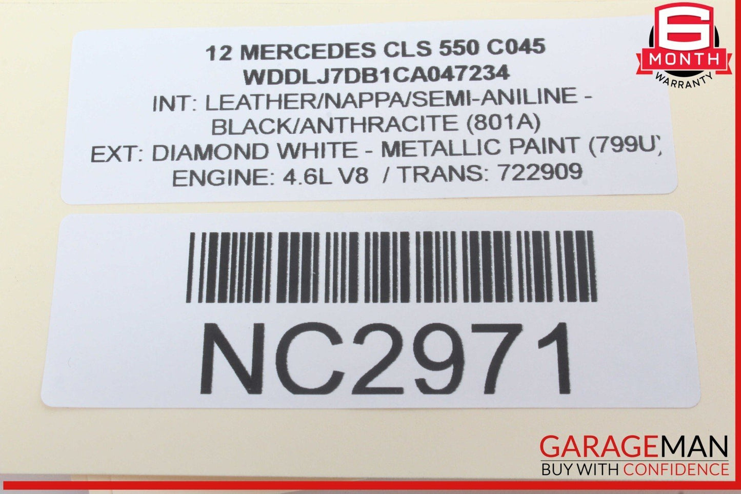 10-20 Mercedes W218 CLS550 Front Right Window Regulator Motor 2078200542 OEM