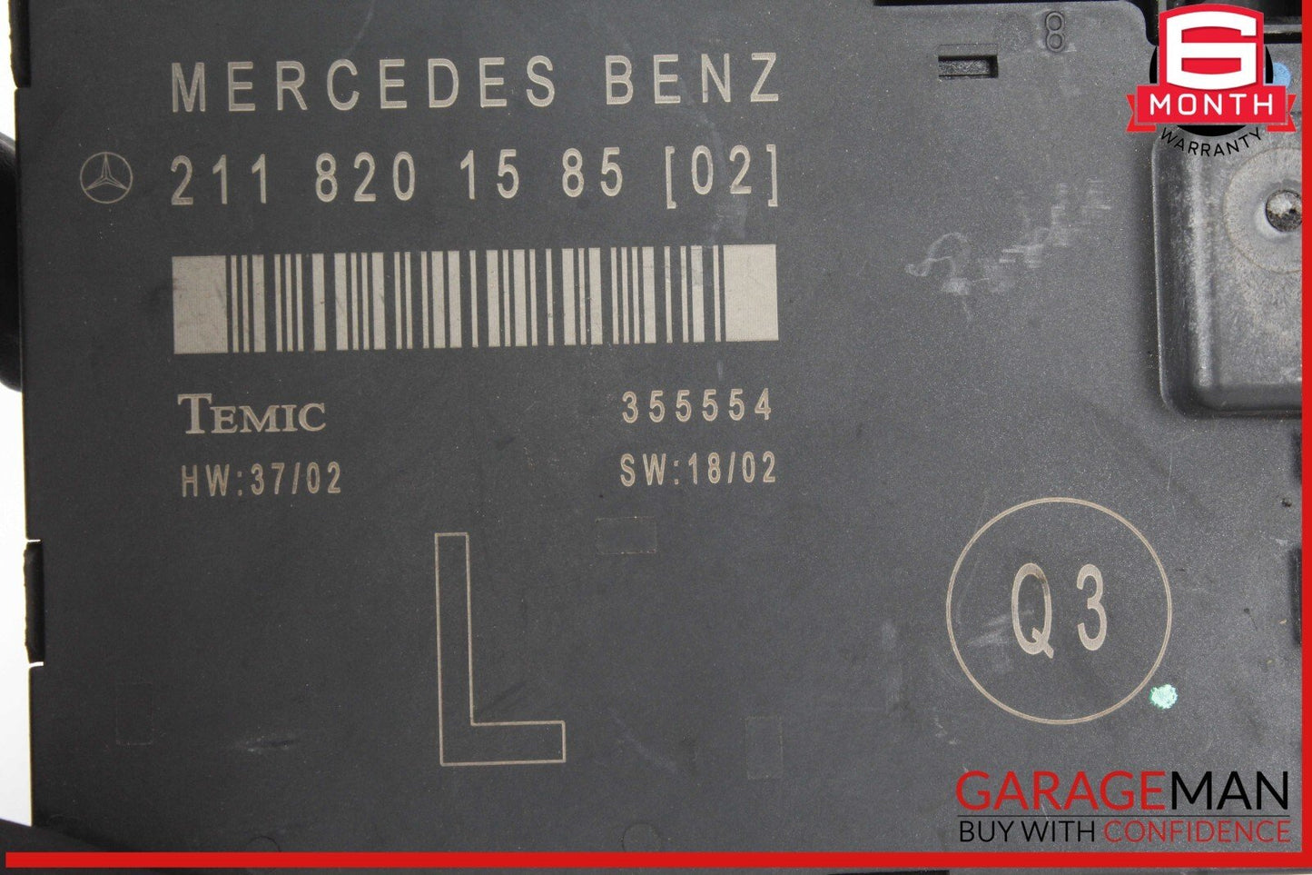 03-09 Mercedes W211 E500 Front Left Driver Side Door Control Module Unit