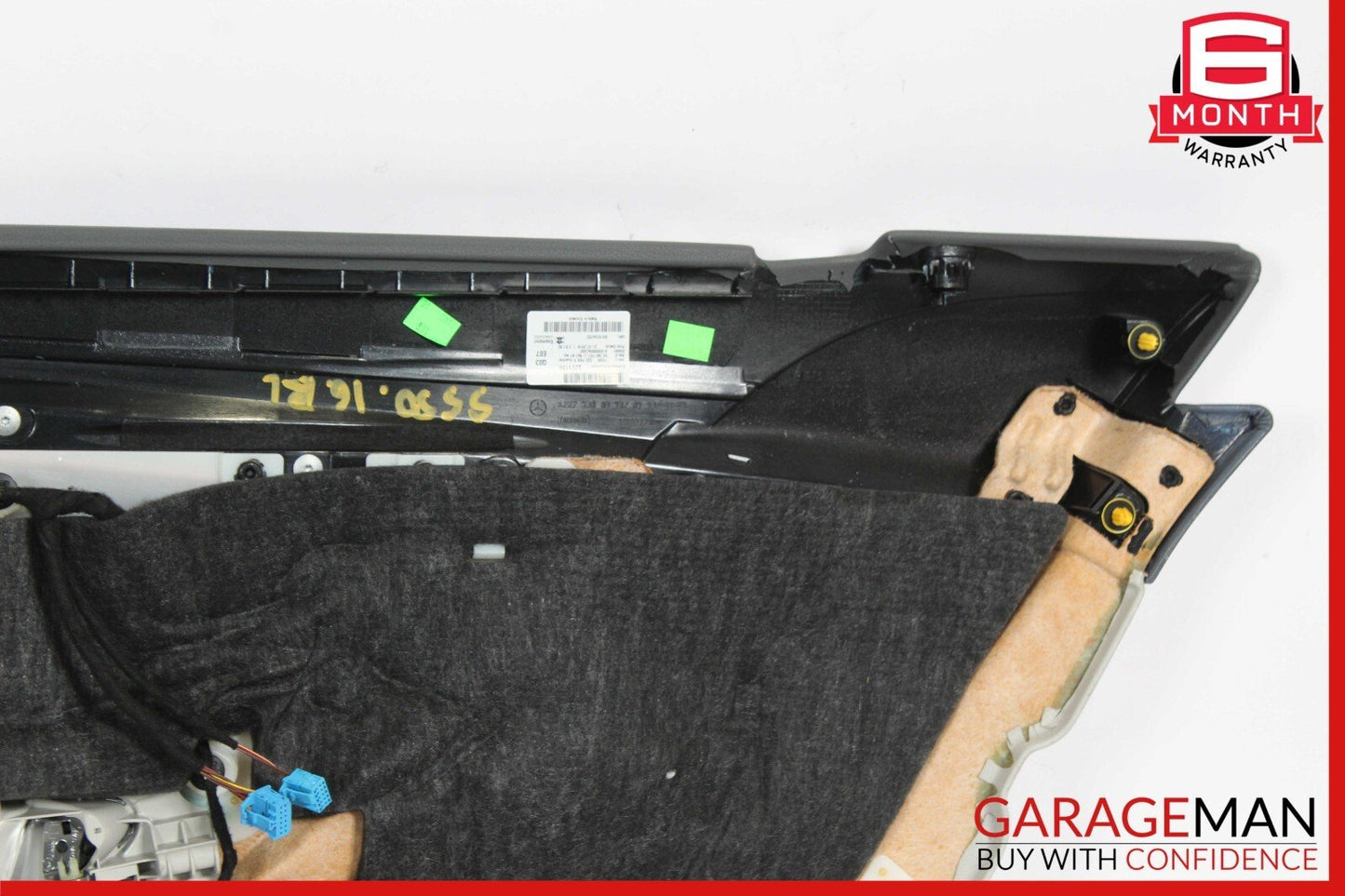 14-17 Mercedes W222 S550 S500 Rear Left Side Interior Door Panel Cover Gray