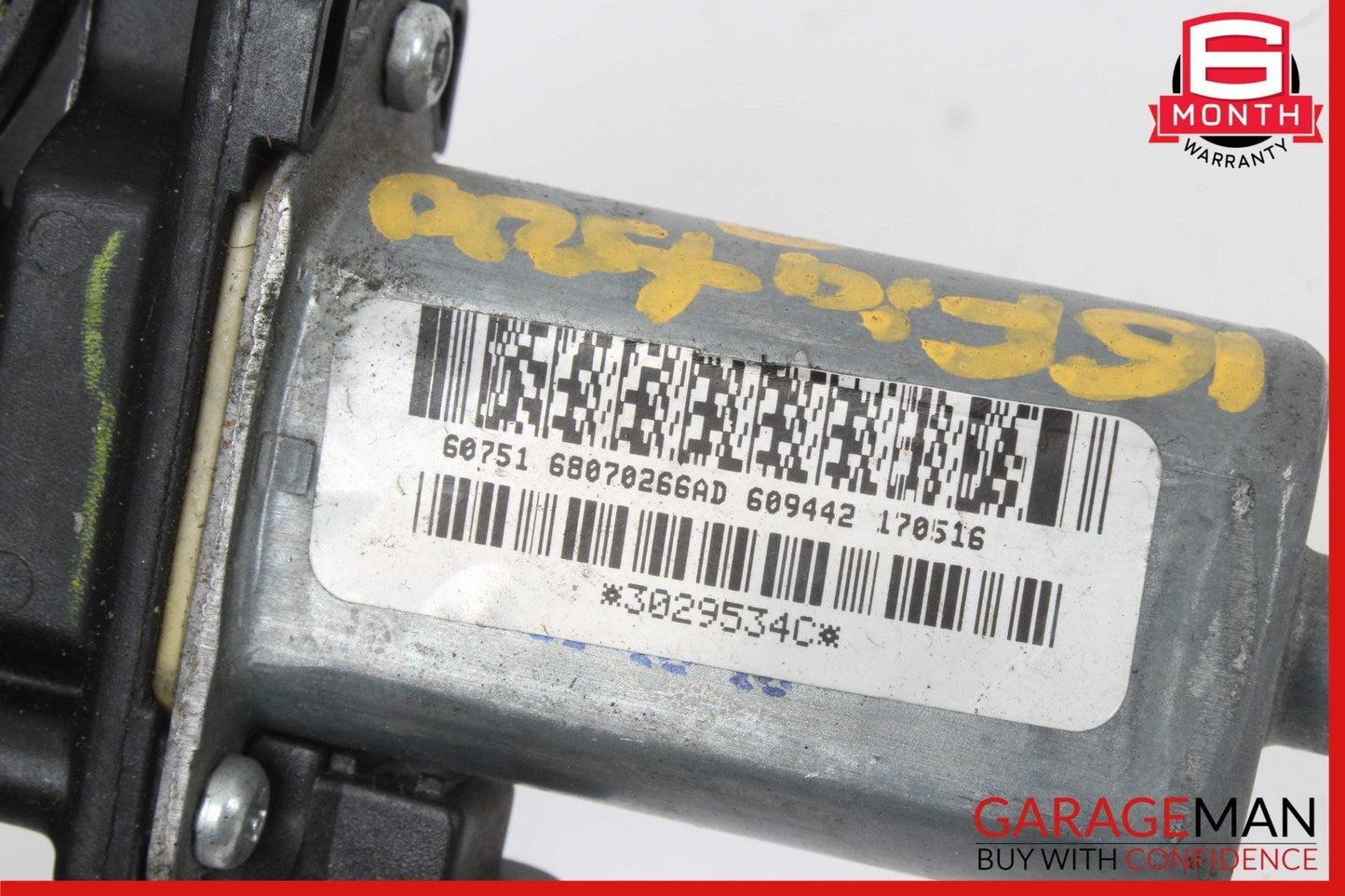 12-19 Fiat 500E Front Right Passenger Side Window Regulator Motor 68070266AD OEM
