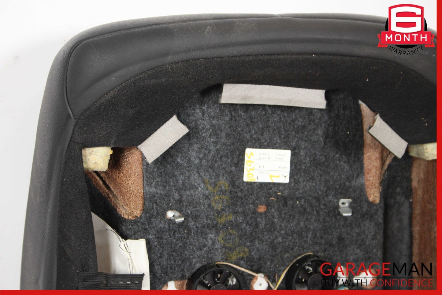 08-13 Mercedes W221 S63 AMG Front Left Driver Upper Top Seat Cushion Black OEM