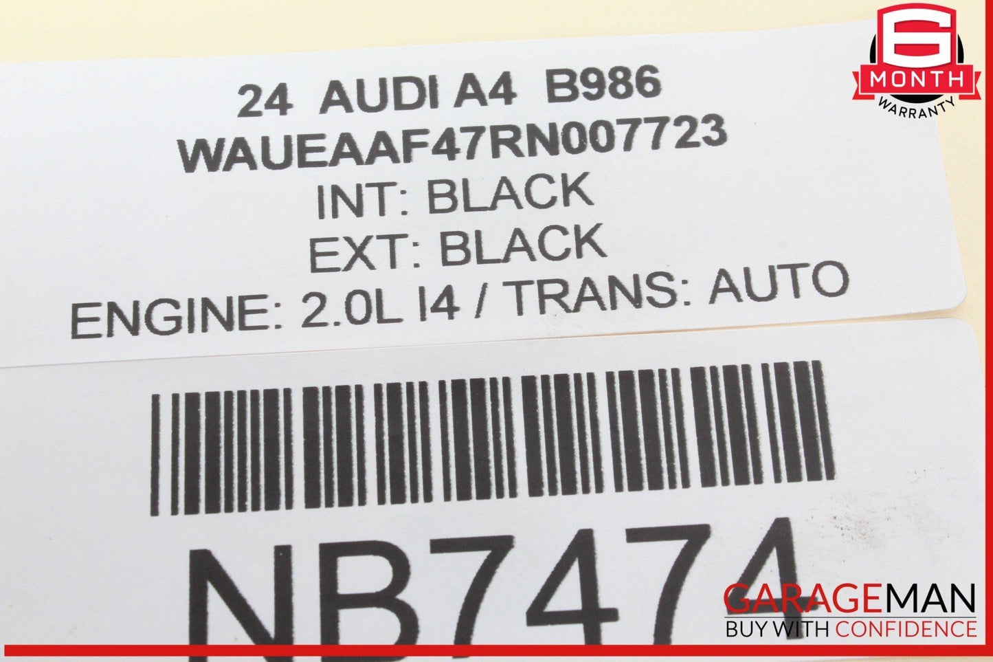 17-24 Audi A4 Quattro Rear Left Driver Side Window Regulator Motor OEM