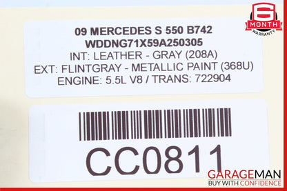 07-14 Mercedes W221 S63 S550 CL550 Trunk Release Remote Open Close Module Unit
