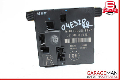 03-06 MERCEDES W211 E320 REAR RIGHT PASSENGER DOOR CONTROL MODULE A109 OEM