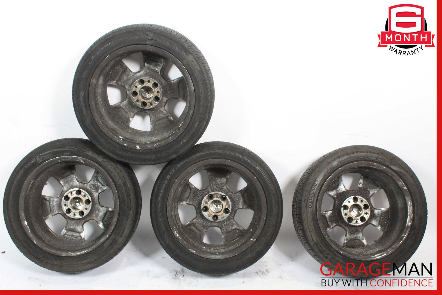Mercedes R129 SL500 300SL 8.25 x 17 17" Wheel Rims Set Silver 1294011202 OEM