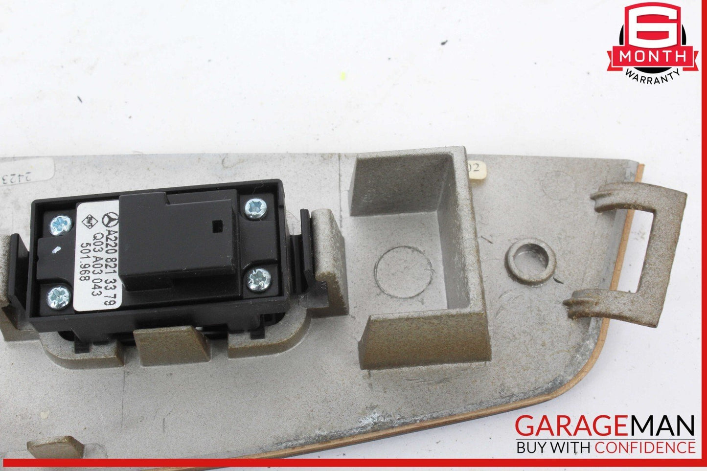 03-06 Mercedes W220 S55 AMG Front Right Side Door Window Switch Trim Bezel Wood