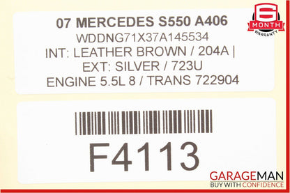07-13 Mercedes W221 S550 S65 AMG Front Right Side Under Seat Control Module OEM