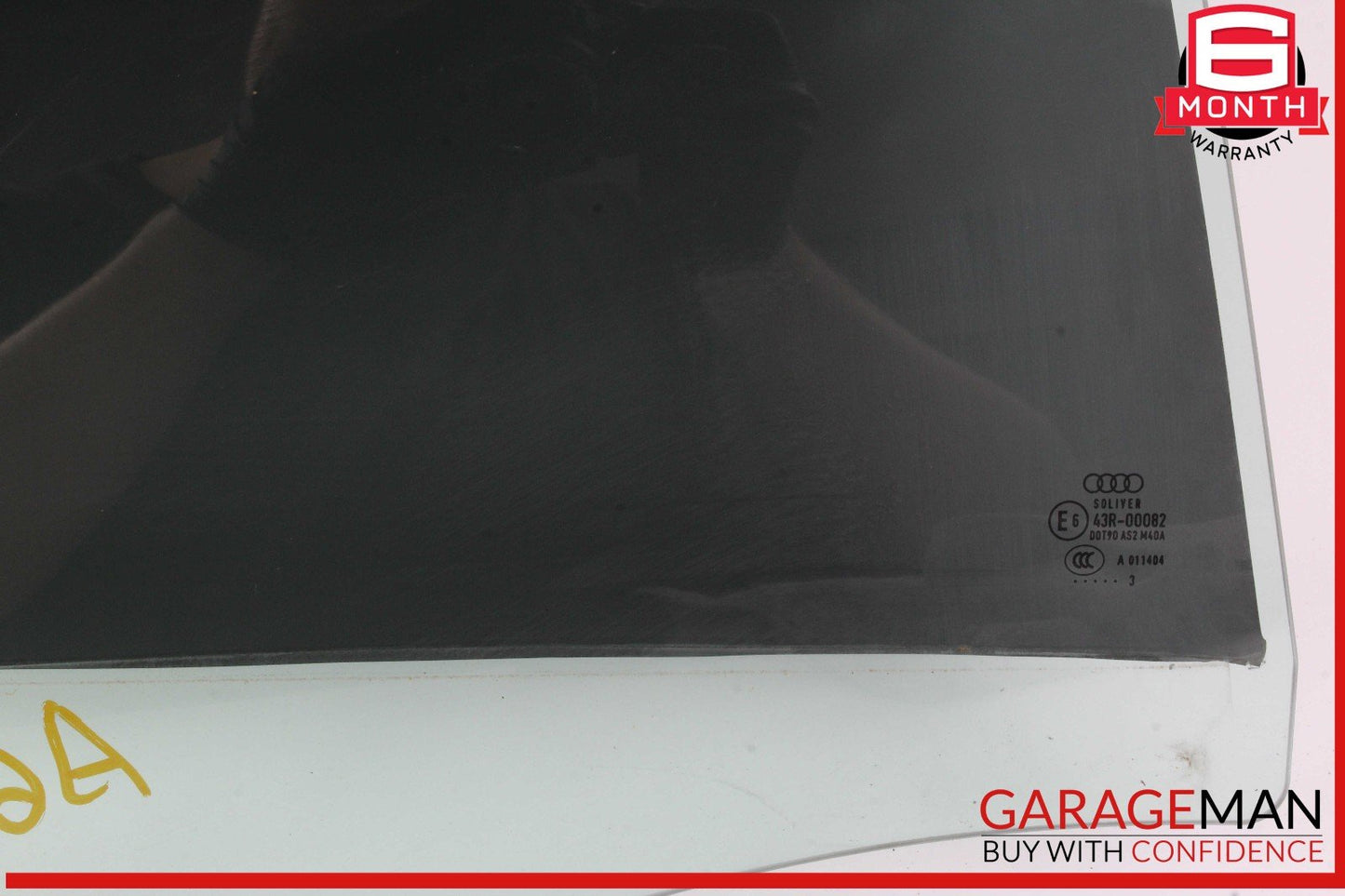 12-18 Audi A6 Rear Right Side Door Window Auto Glass OEM