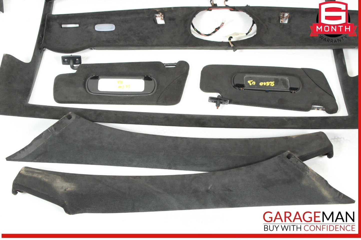 2003 Mercedes R230 SL500 Designo Headliner Set Visors OEM