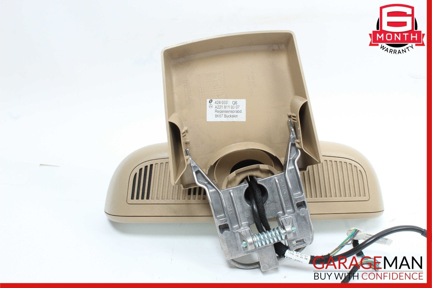 07-09 Mercedes W221 S550 S65 AMG Top Upper Rear View Mirror Brown 2218110007 OEM