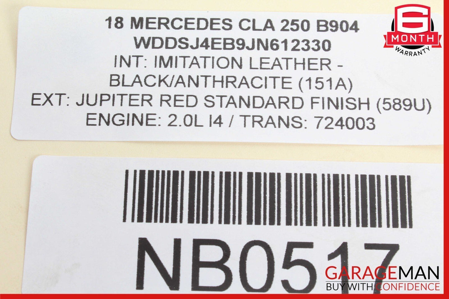 14-18 Mercedes W117 CLA250 Rear Left Side Suspension Lower Control Arm OEM