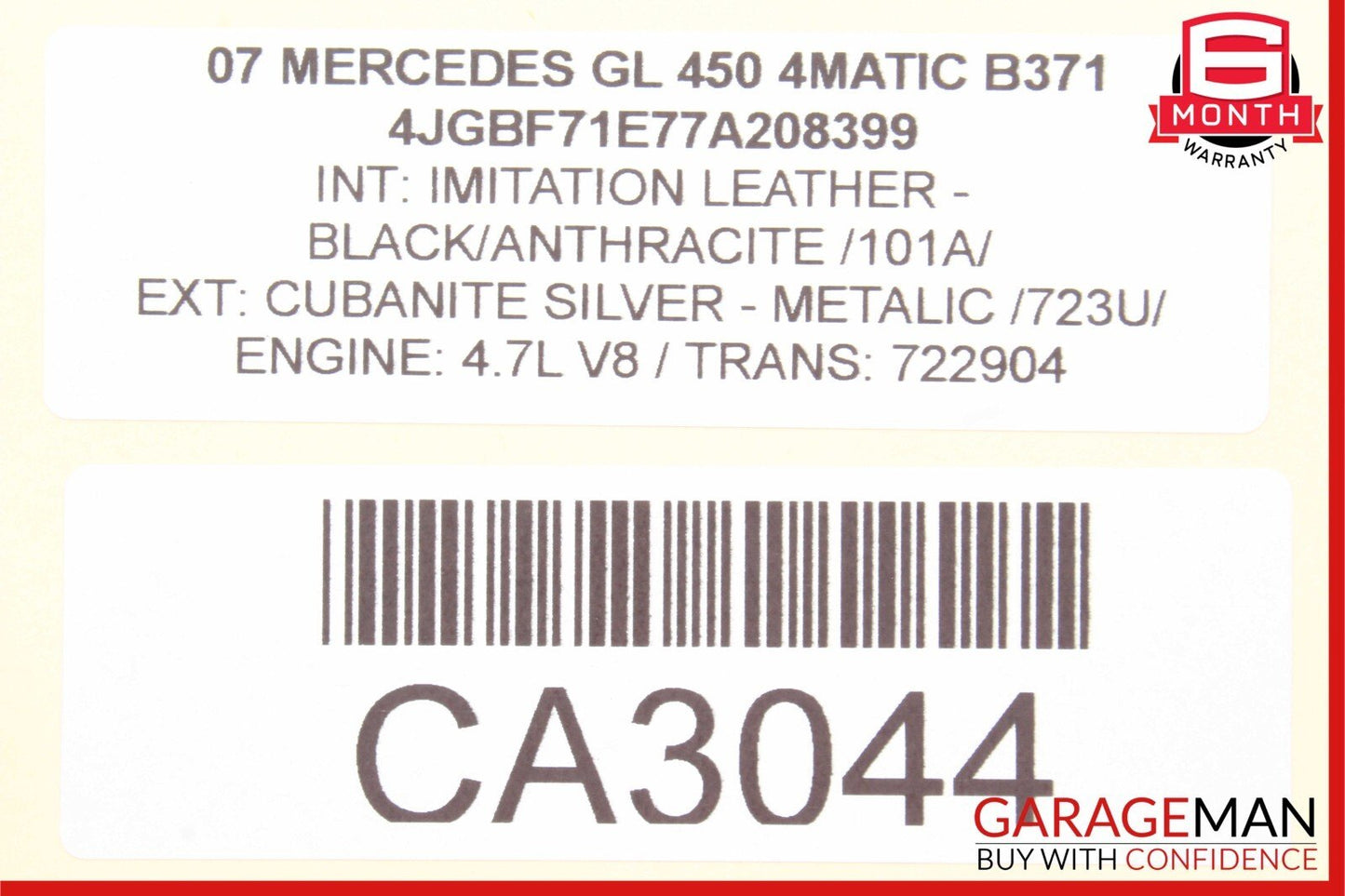 07-09 Mercedes X164 GL450 4MATIC Third Seat Row Power Folding Control Module OEM