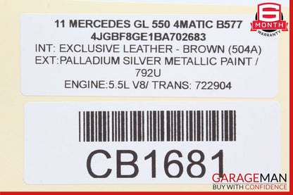 06-13 Mercedes X164 GL550 ML550 R350 Front Right Side Door Control Module