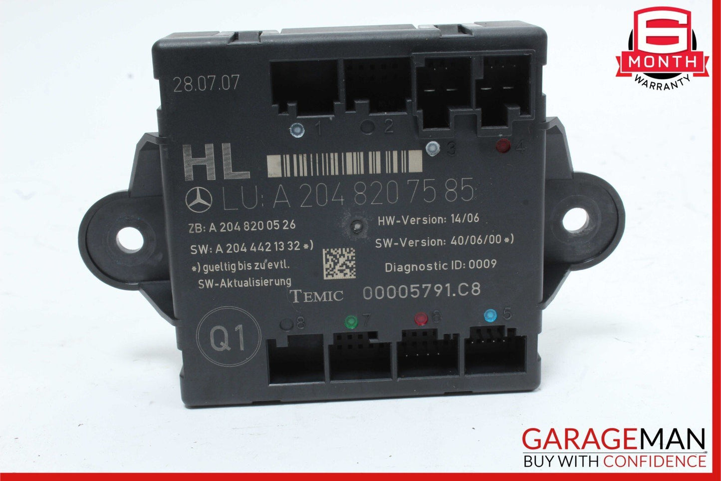 08-18 Mercedes W204 C300 CLS550 GLK350 Rear Left Side Door Control Module OEM