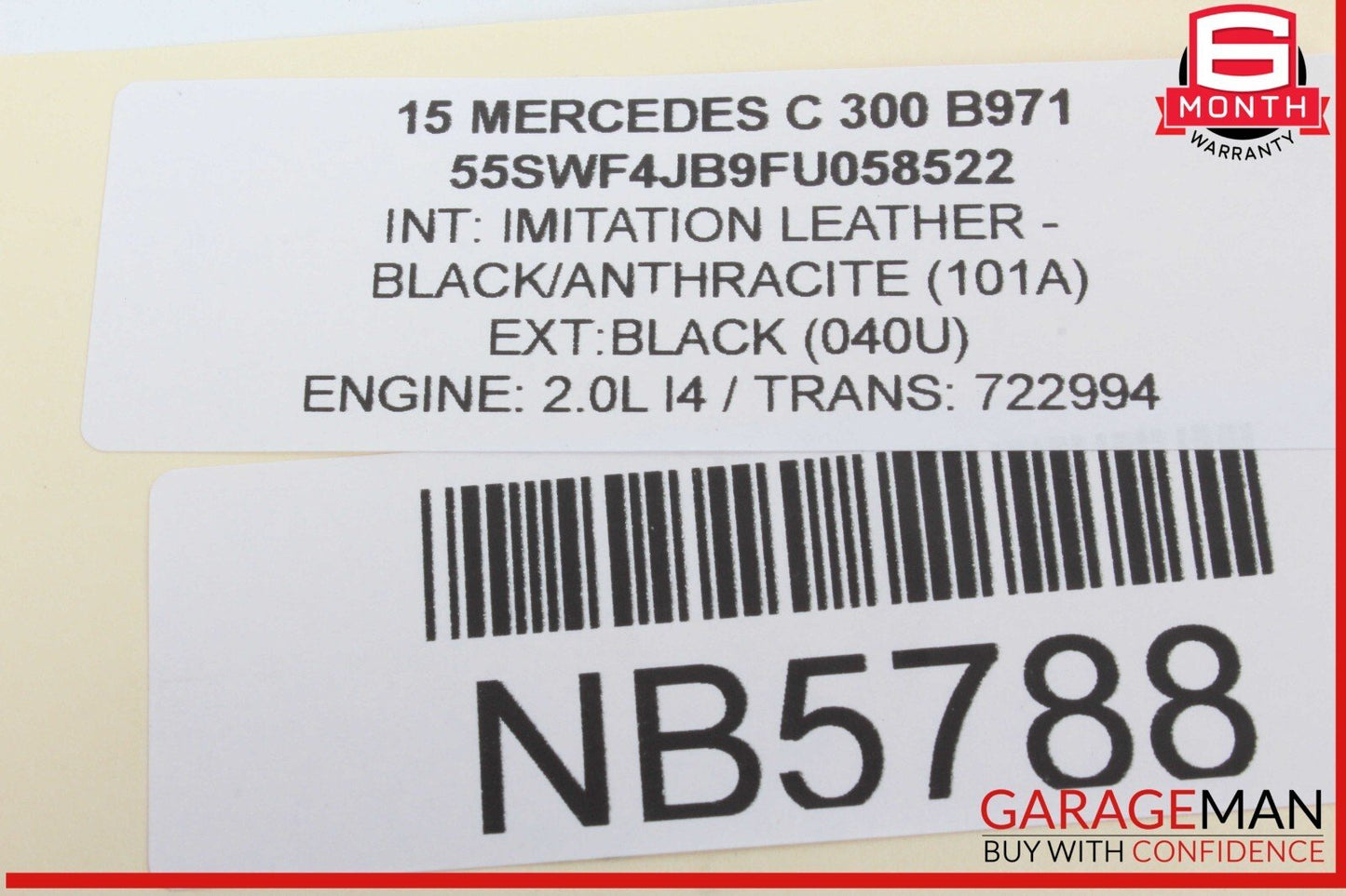 15-18 Mercedes W205 C300 C63 AMG Rear Left Side Door Window Regulator Motor OEM