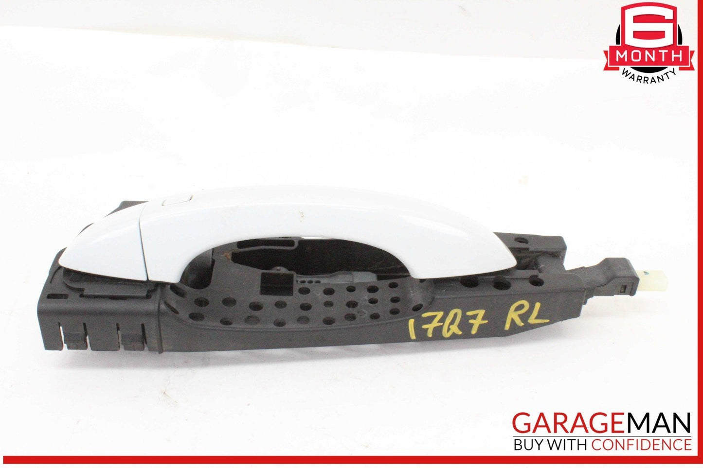 17-24 Audi Q7 Rear Left Driver Side Exterior Door Handle White 4M0837885A OEM