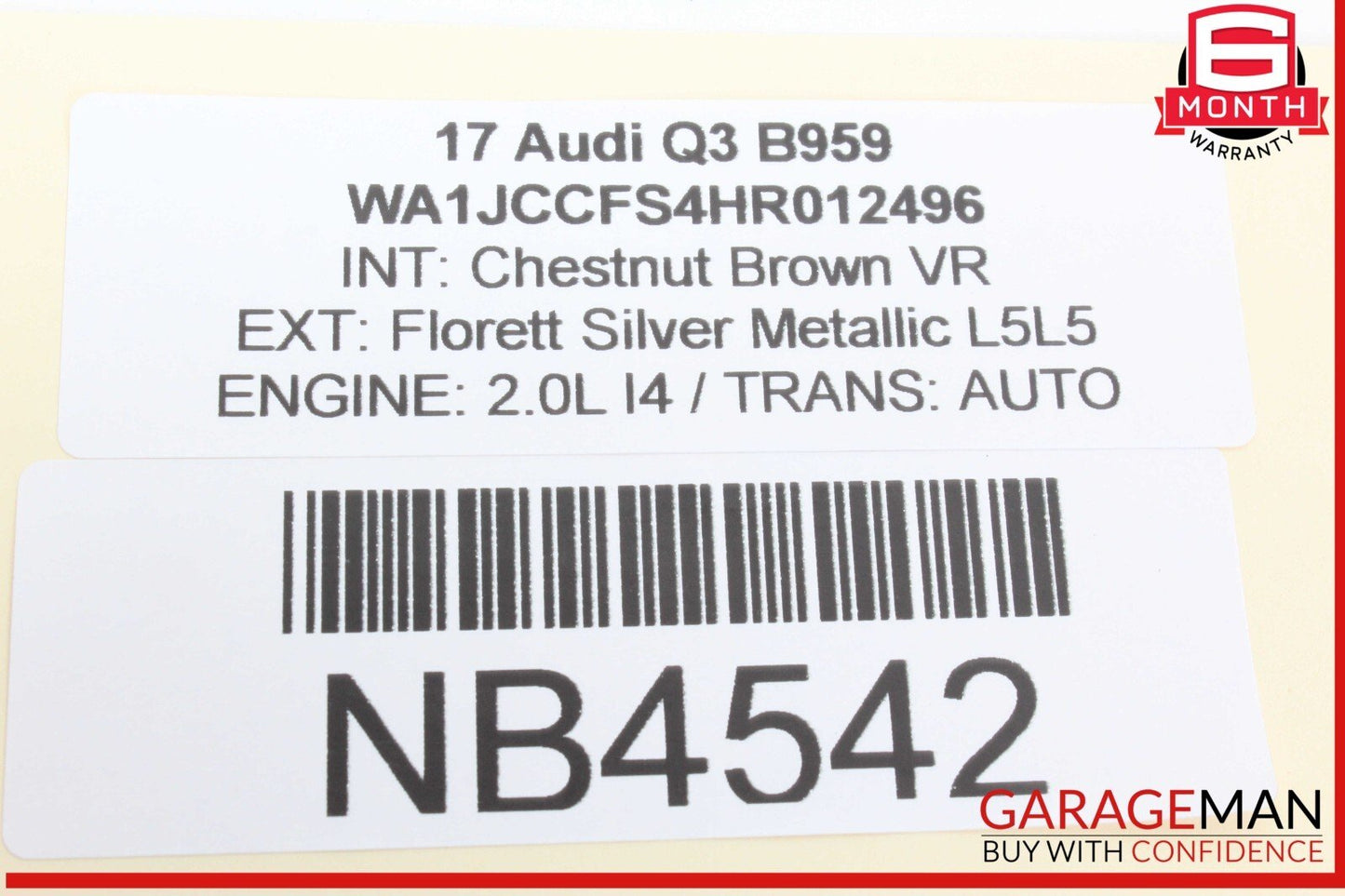 15-18 Audi Q3 Front Left Driver Side Window Control Module 8X0959793H Genuine