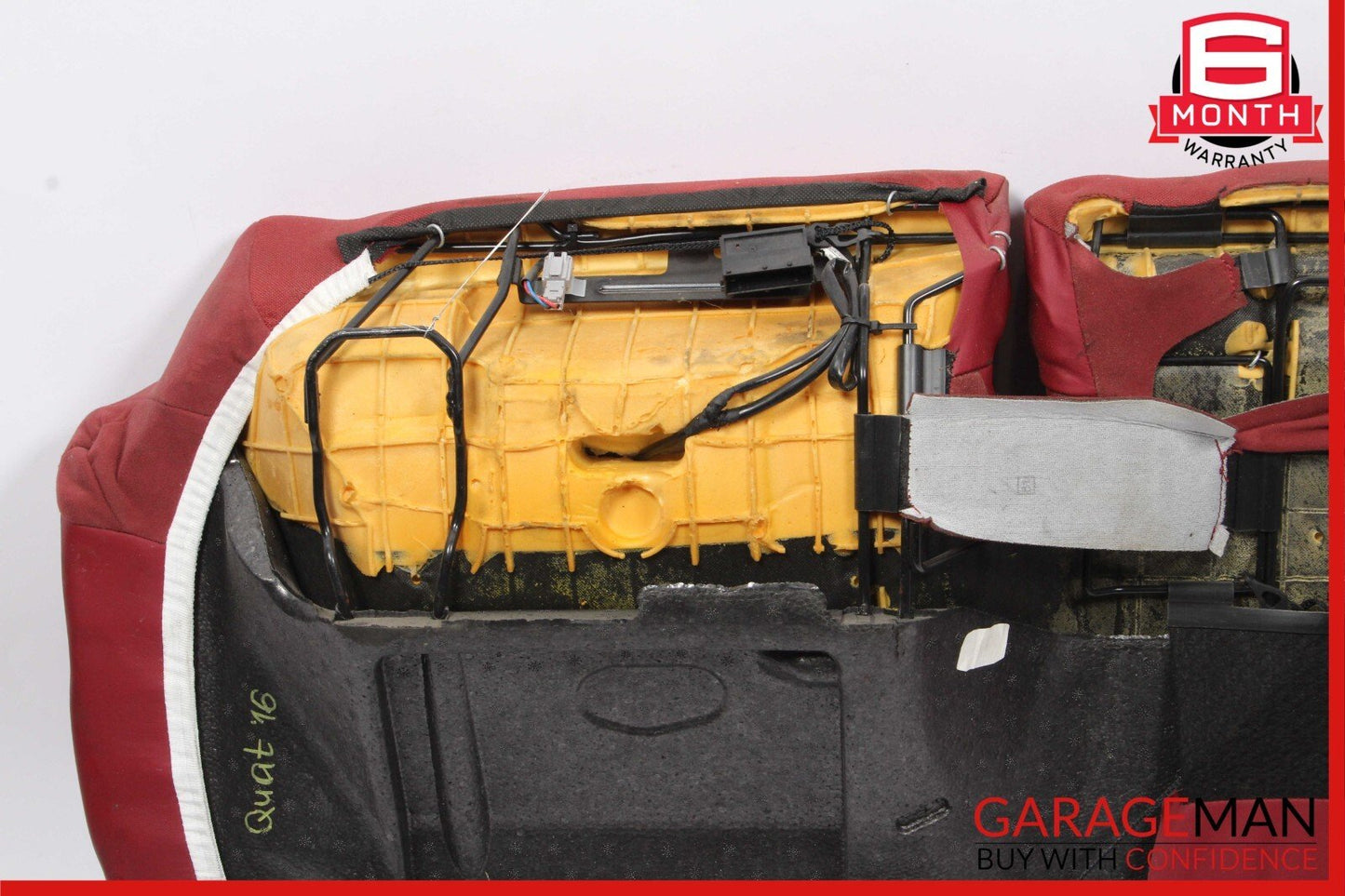 14-17 Maserati Ghibli Rear Lower Bottom Bench Seat Cushion Cover Red OEM