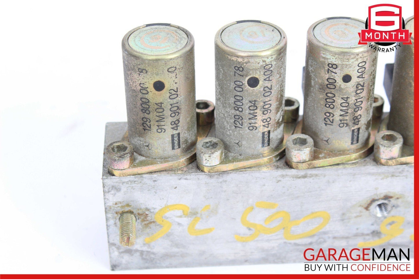 90-02 Mercedes R129 500SL SL500 SL320 Right Top Hydraulic Valve Block Solenoid