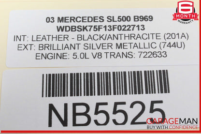 03-12 Mercedes R230 SL500 Anti Theft Alarm Signal Computer Control Module Unit