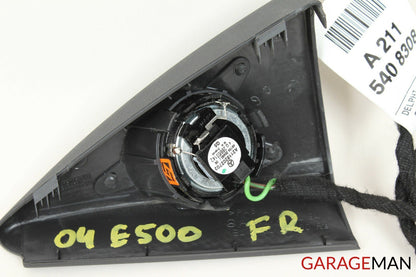 03-09 MERCEDES W211 E500 E320 FRONT RIGHT TWEETER SPEAKER COVER BLACK OEM