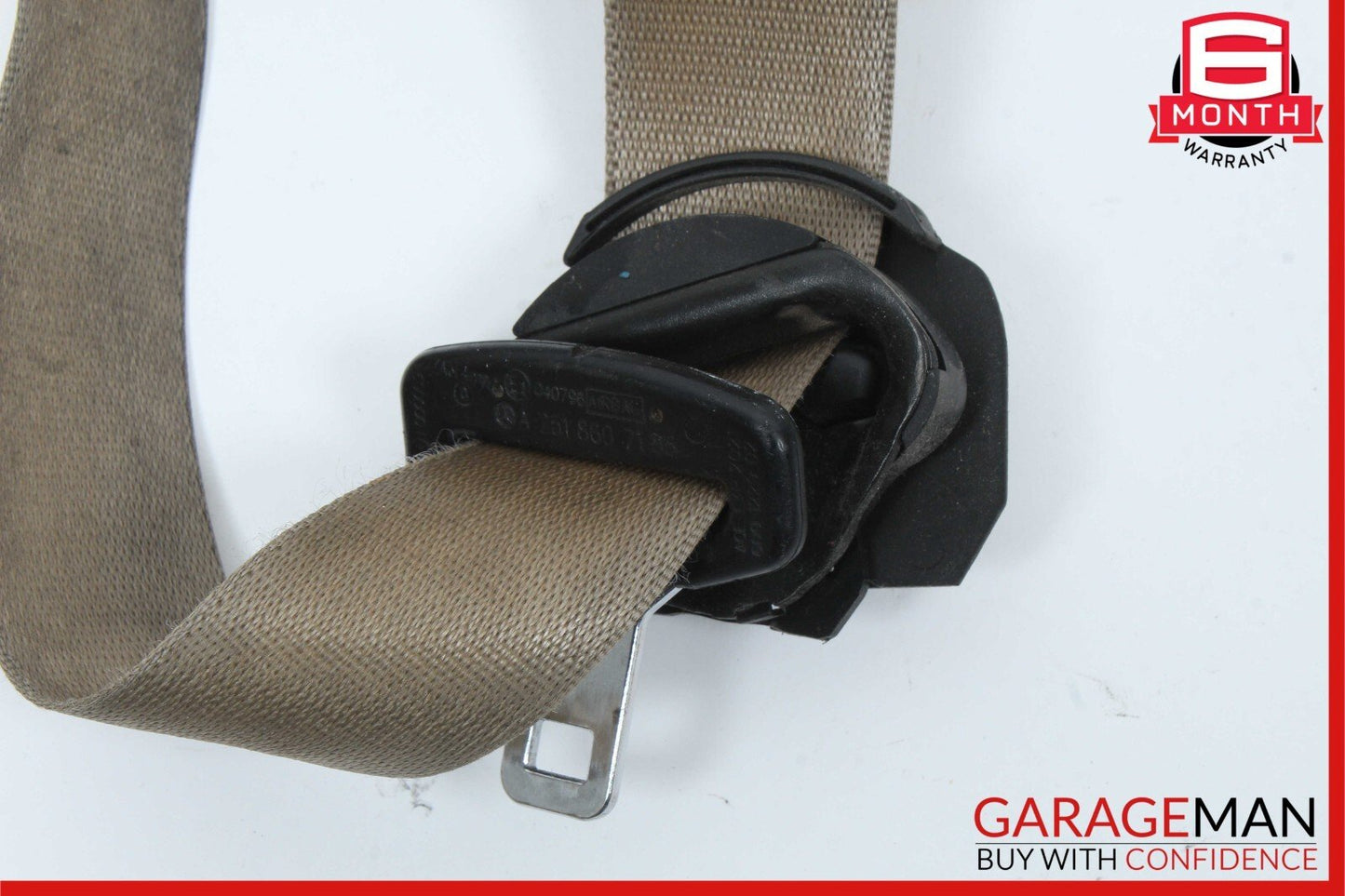 06-08 Mercedes R320 ML350 GL450 Front Left Driver Seat Belt Seatbelt Brown