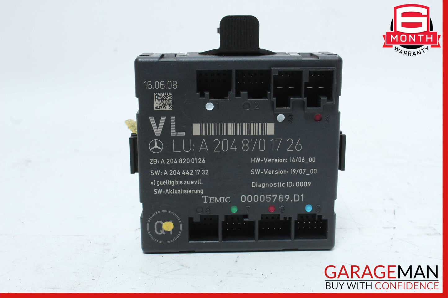 08-14 Mercedes W204 C300 C350 Front Left Side Door Control Module 2048701726 OEM