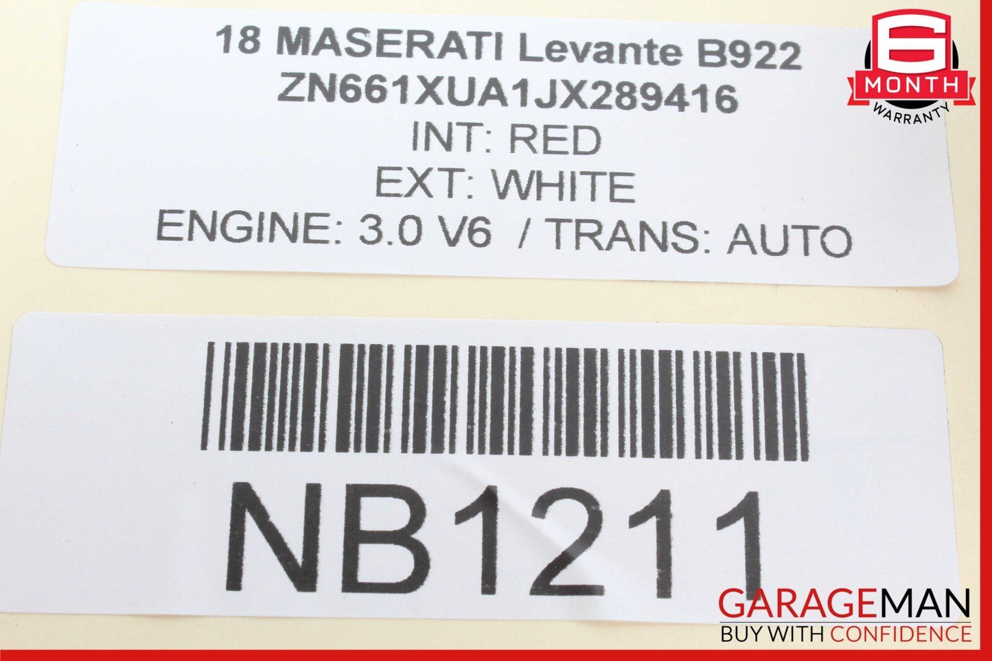 17-20 Maserati Levante S M161 Rear Left or Right Side Seatbelt Black OEM