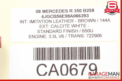 06-13 Mercedes R550 GL450 R350 GL550 Front Left Driver Door Control Module Unit