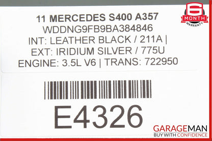 07-13 Mercedes W221 S550 S400 Front Right Under Seat Computer Control Module OEM
